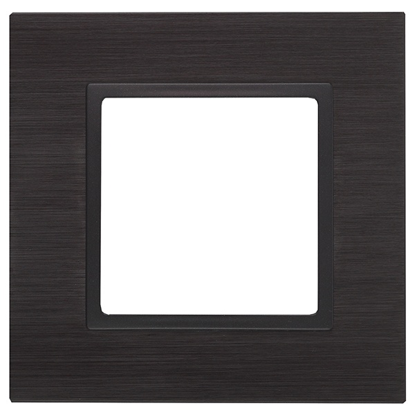 Рамка на 1 пост металл Эра Elegance черный+антрацит 14-5201-05