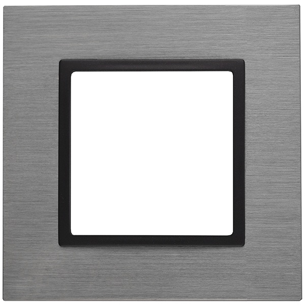 Рамка на 1 пост металл Эра Elegance титан+антрацит 14-5201-42