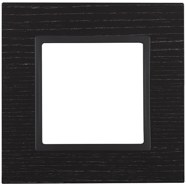 Рамка на 1 пост дерево Эра Elegance чёрное дерево+антрацит 14-5301-05