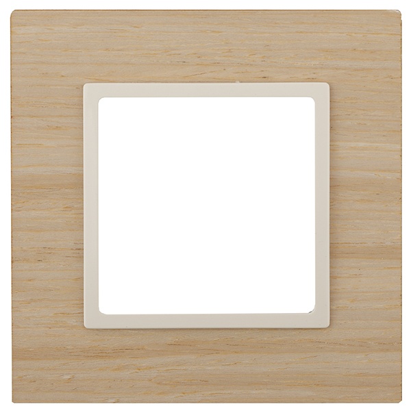 Рамка на 1 пост дерево Эра Elegance клён+слоновая кость 14-5301-11