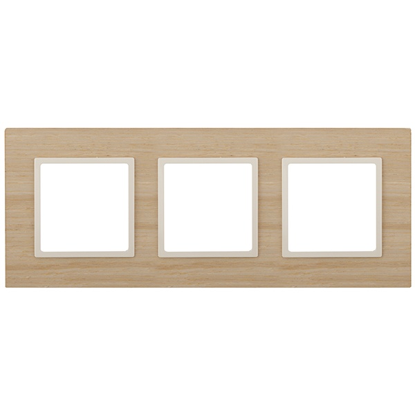 Рамка на 3 поста дерево Эра Elegance клён+слоновая кость 14-5303-11