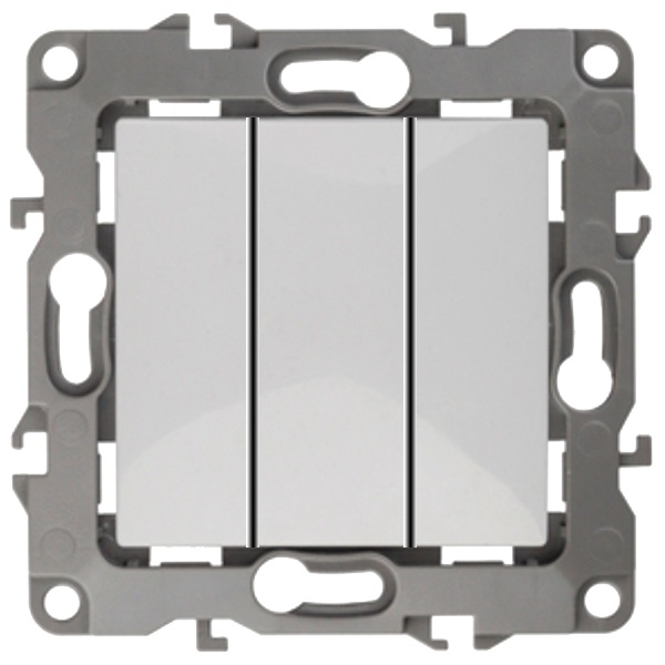 Выключатель тройной ЭРА 10АХ-250В IP20 12, белый 12-1107-01