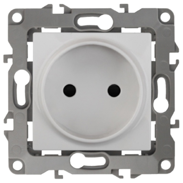 Розетка ЭРА 2P 16A-250В IP20 12, белый 12-2105-01
