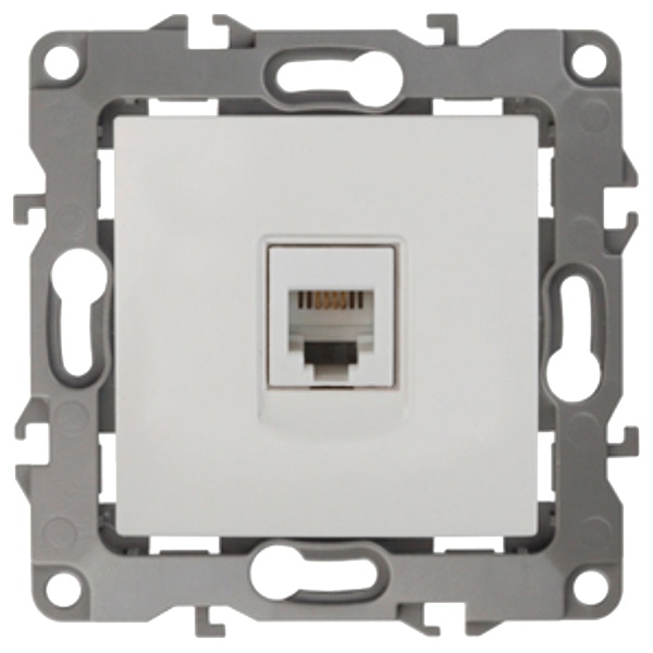 Розетка телефонная ЭРА RJ11 IP20 12, белый 12-3105-01