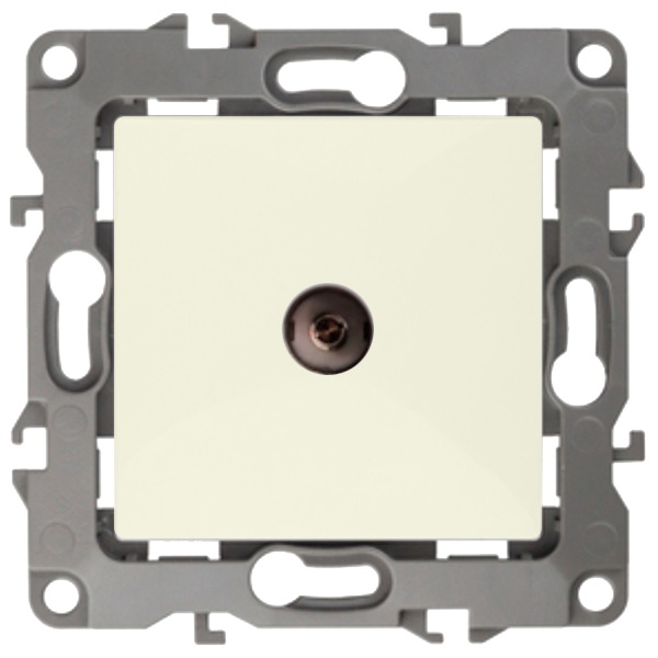 Розетка ЭРА TV проходная IP20 12, слоновая кость 12-3102-02 (бежевый)