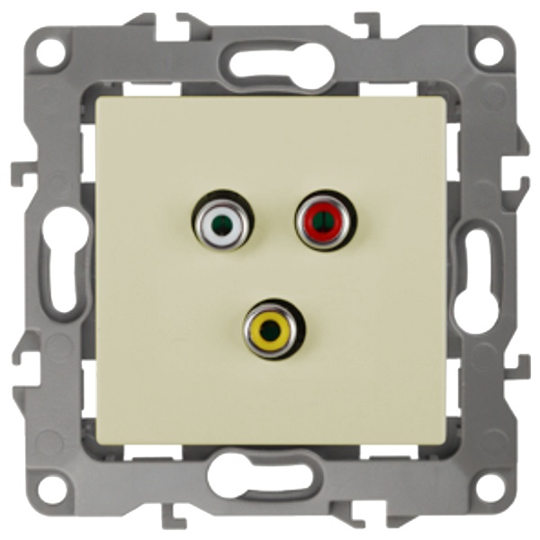 Розетка ЭРА RCA IP20 12, слоновая кость 12-3113-02 (бежевый)