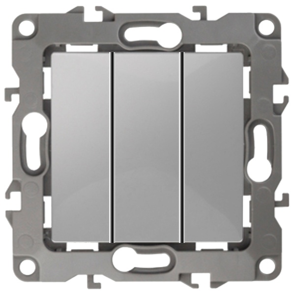 Выключатель тройной ЭРА 10АХ-250В IP20 12, алюминий 12-1107-03