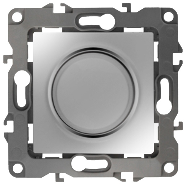 Светорегулятор поворотно-нажимной ЭРА 400ВА 230В IP20 12, алюминий 12-4101-03