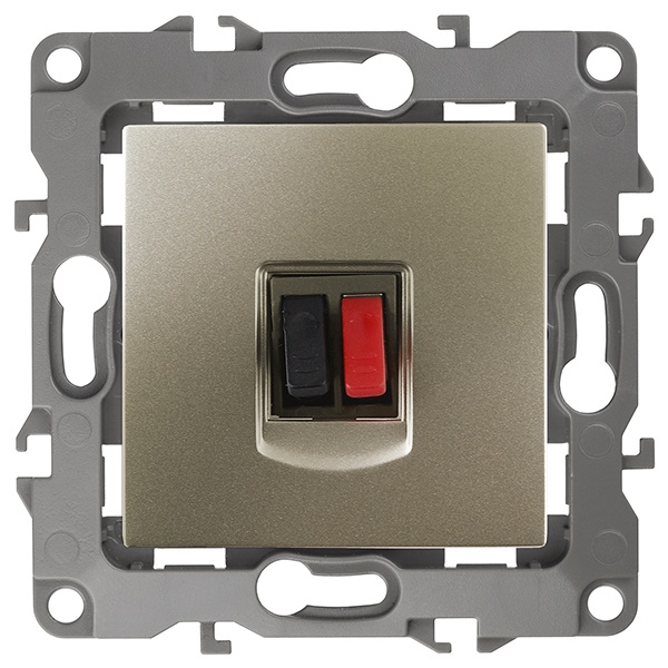 Розетка аудио ЭРА IP20 12, шампань 12-3111-04