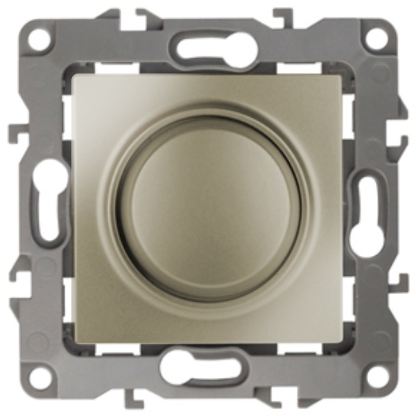 Светорегулятор поворотно-нажимной ЭРА 400ВА 230В IP20 12, шампань 12-4101-04