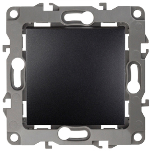 Переключатель ЭРА 10АХ-250В IP20 12, антрацит 12-1103-05