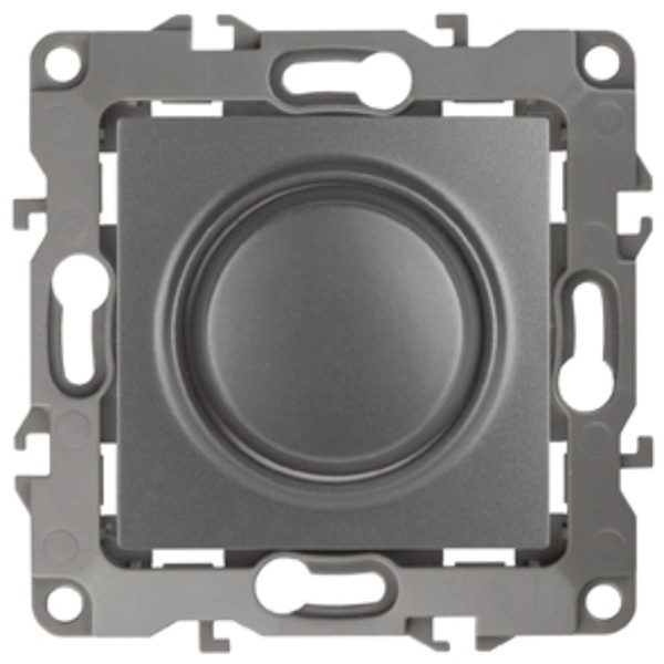 Светорегулятор поворотно-нажимной ЭРА 400ВА 230В IP20 12, графит 12-4101-12