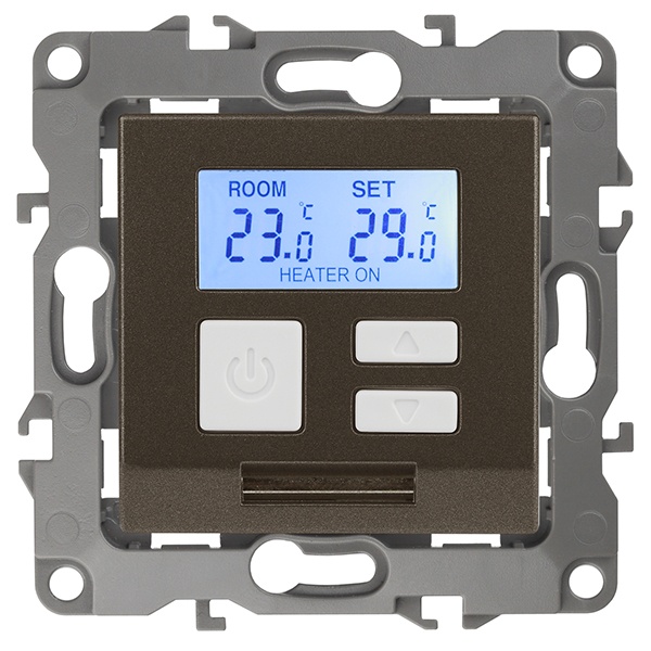 Терморегулятор универс. ЭРА 230В-Imax16А IP20 12, бронза 12-4111-13