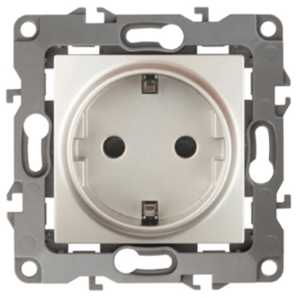 Розетка ЭРА 2P+E Schuko 16A-250В IP20 12, перламутр 12-2101-15