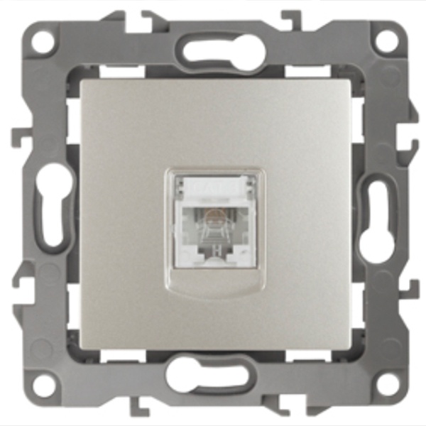 Розетка телефонная ЭРА RJ11 IP20 12, перламутр 12-3105-15