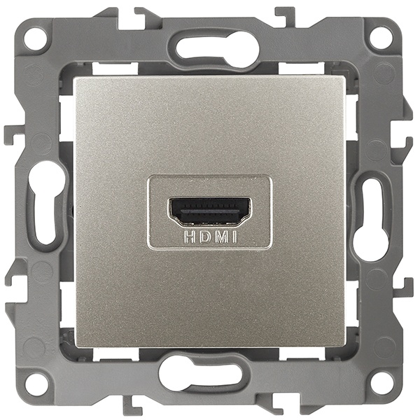 Розетка ЭРА HDMI IP20 12, перламутр 12-3114-15