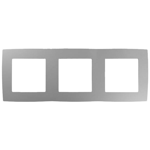 Рамка на 3 поста Эра 12, алюминий 12-5003-03
