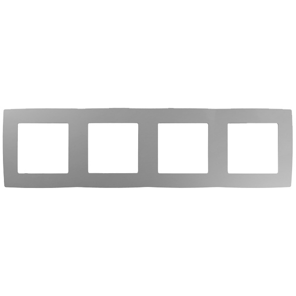 Рамка на 4 поста Эра 12, алюминий 12-5004-03