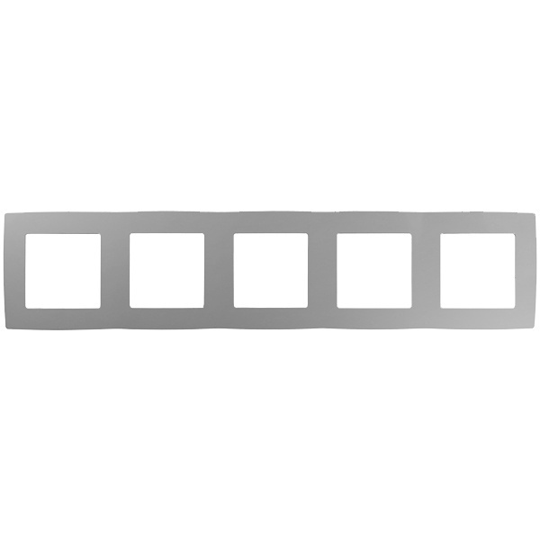 Рамка на 5 постов Эра 12, алюминий 12-5005-03