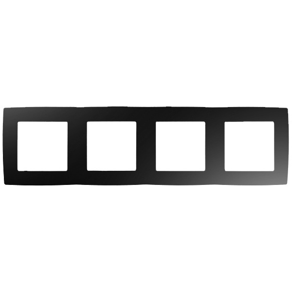Рамка на 4 поста Эра 12, антрацит 12-5004-05