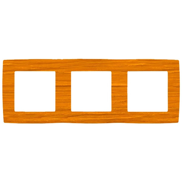 Рамка на 3 поста Эра 12, ольха 12-5003-07