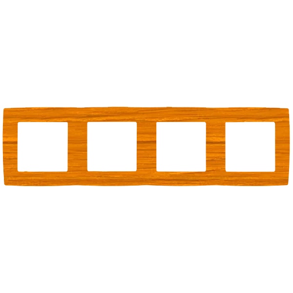 Рамка на 4 поста Эра 12, ольха 12-5004-07