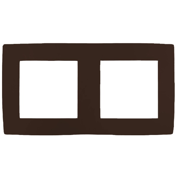 Рамка на 2 поста Эра 12, бронза 12-5002-13