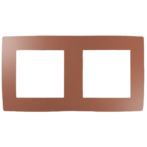 Рамка на 2 поста Эра 12, медь 12-5002-14