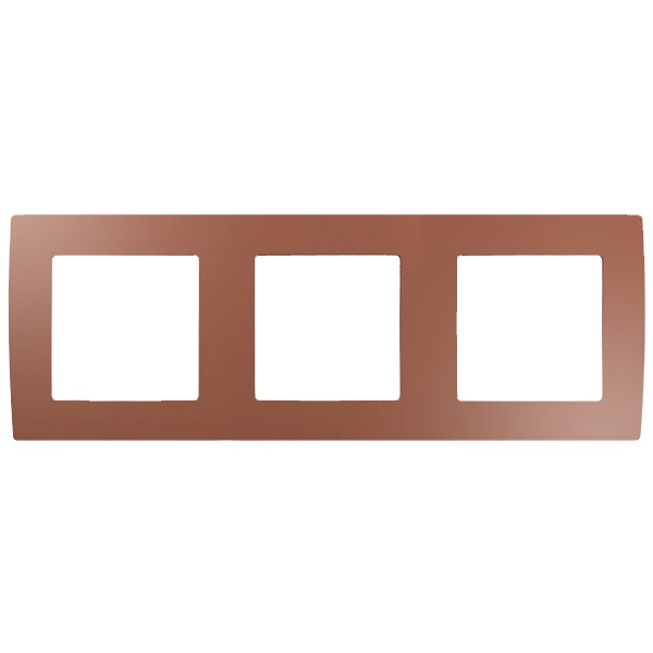 Рамка на 3 поста Эра 12, медь 12-5003-14