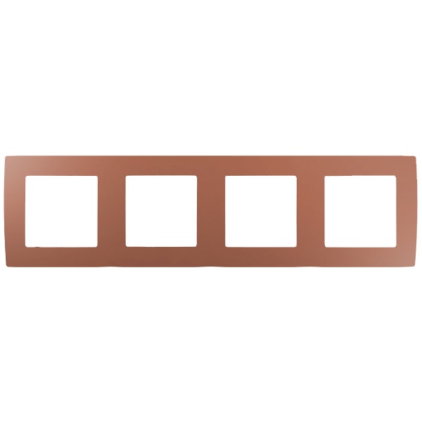 Рамка на 4 поста Эра 12, медь 12-5004-14