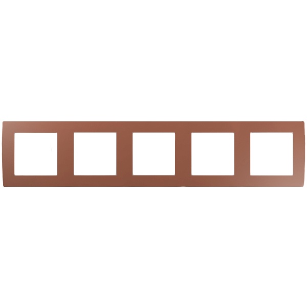 Рамка на 5 постов Эра 12, медь 12-5005-14