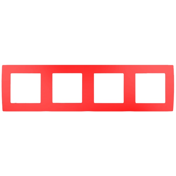 Рамка на 4 поста Эра 12, красный 12-5004-23