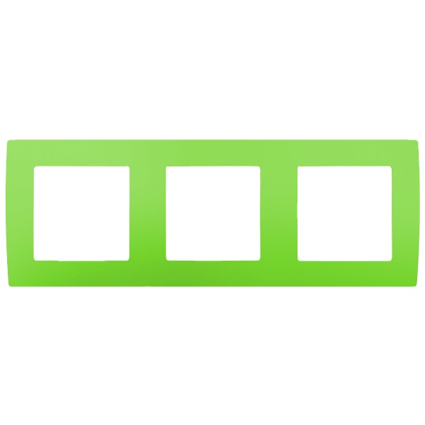 Рамка на 3 поста Эра 12, лайм 12-5003-26