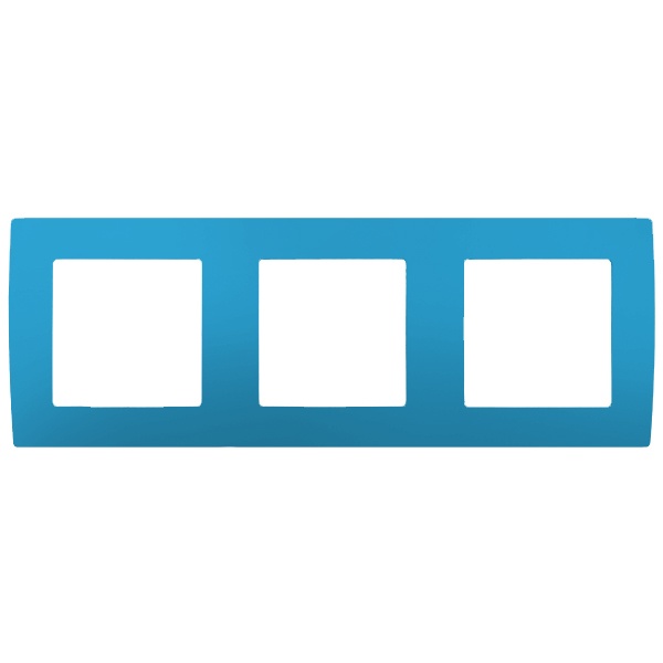Рамка на 3 поста Эра 12, голубой 12-5003-28