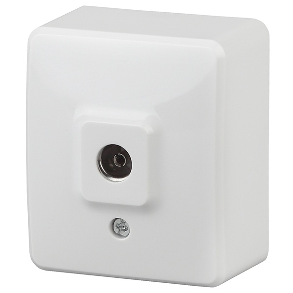 Накладная розетка ЭРА Эксперт TV одиночная IP20 белый 11-3201-01
