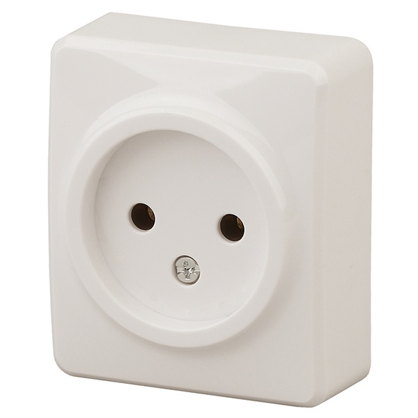 Накладная розетка ЭРА Эксперт 2P 16A-250В IP20 слоновая кость 11-2201-02 (бежевый)