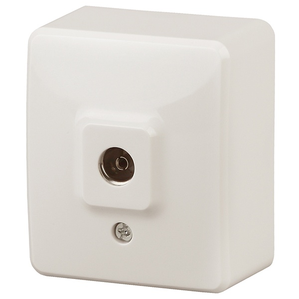 Накладная розетка ЭРА Эксперт TV одиночная IP20 слоновая кость 11-3201-02 (бежевый)