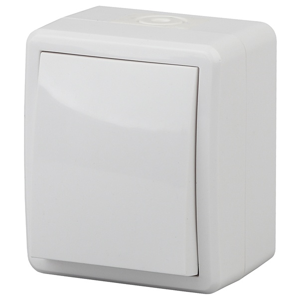 Выключатель ЭРА Эксперт 10АХ-250В открытой установки IP54 белый 11-1401-01