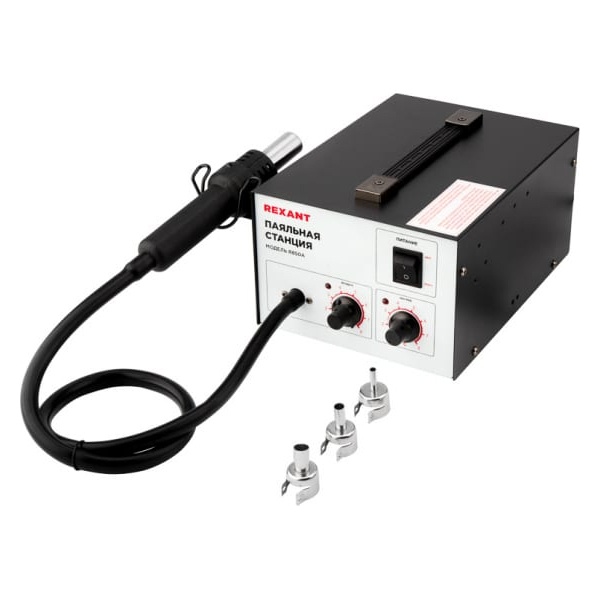 Паяльная станция термовоздушная Rexant 220В 580Вт 100-450°С (термофен) R850A