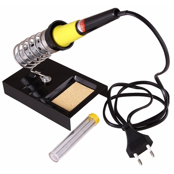 Набор для пайки №4 Rexant (паяльник 30Вт, оловоотсос, подставка, припой, губка)