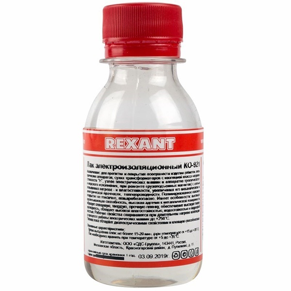 Лак электроизоляционный Rexant KO-921 100 мл