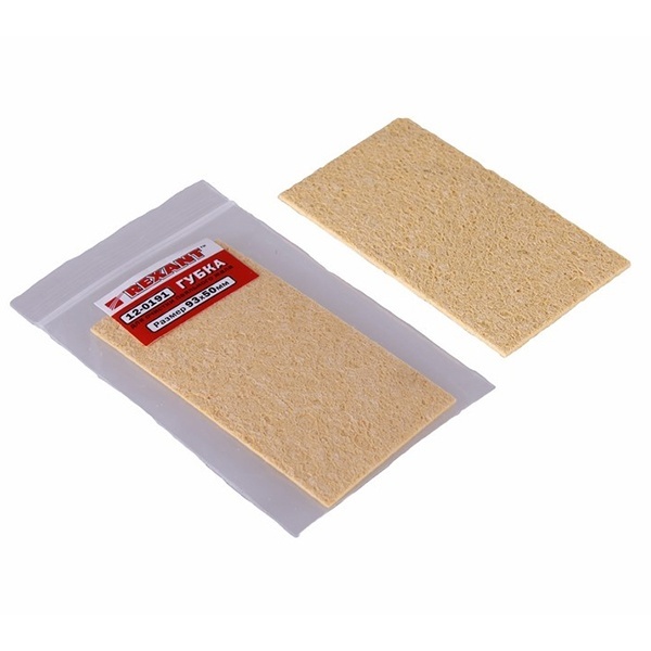 Губка для очистки паяльного жала Rexant 93x50 мм