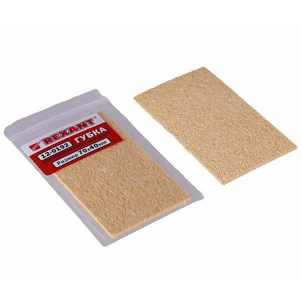 Губка для очистки паяльного жала Rexant 70x40 мм