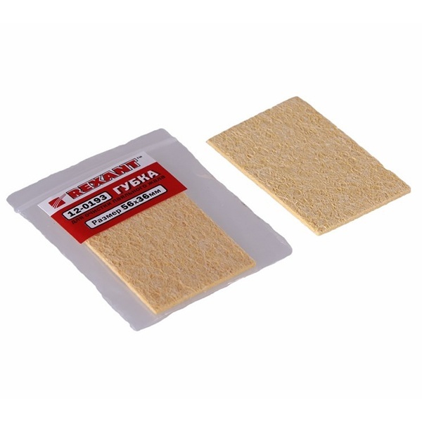 Губка для очистки паяльного жала Rexant 56x36 мм