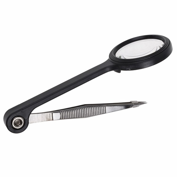 Лупа ручная Rexant с пинцетом 8х