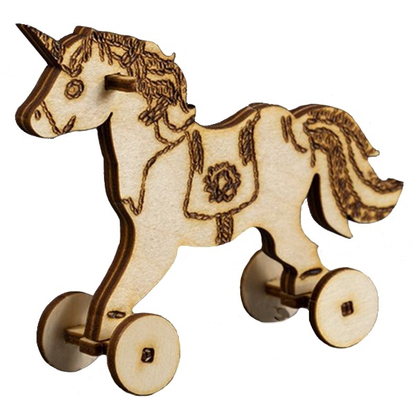 Доска Rexant для выжигания 3D Единорог на колесиках