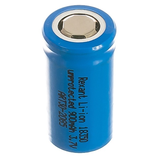 Аккумулятор Rexant Li-ion 18350 unprotected 900 mAH 3.7V