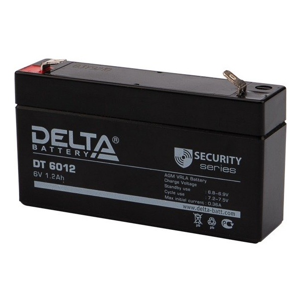 Аккумуляторная батарея 6V 1,2 А/ч 97х24х58mm