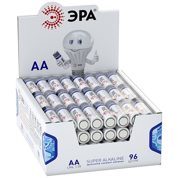 Батарейка AA ЭРА LR6-4S Super Alkaline (упаковка 96 шт) 5055945536713