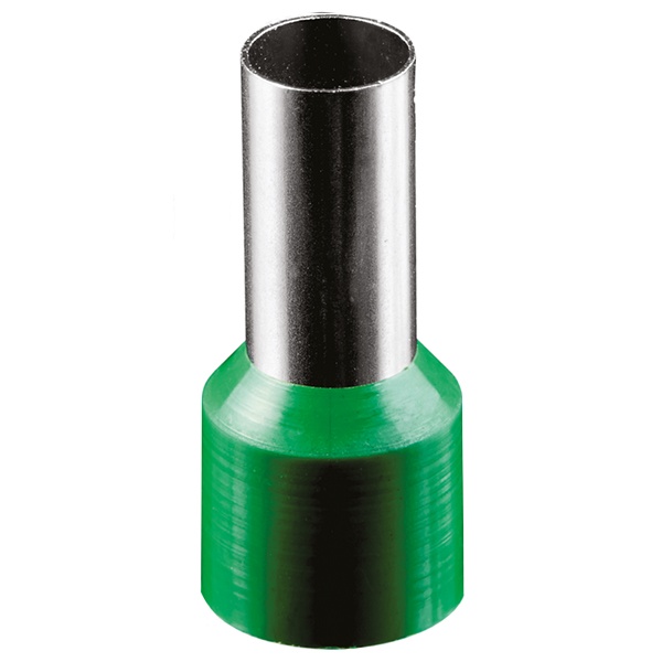 Наконечник кабельный ИЭК НШВИ 16-12 с изолированным фланцем зеленый Е16-12 [уп.100шт]